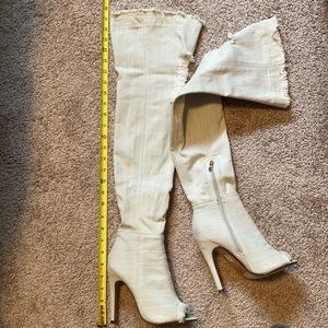 Revamped by Sirens Denim Overknee Boots